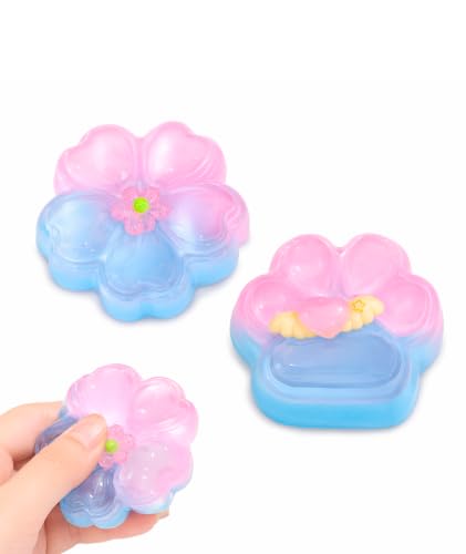 Image of 3PCS Taba Squishy Cat Paw, Taba Squishy for Relaxing Sensory Fidget Pinch Family for Kids Cat Paw Squeeze Cute Beautiful Cat Paw (bulep)