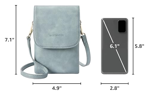 Image of BOSTANTEN Vegan Leather Crossbody Bags for Women Designer Cell Phone Bag Wallet Purses Adjustable Strap
