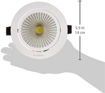 GM Festo LED Cob Spot Light Round 24W 6000K, Modern Design with Zero UV/IR, Mini Recession Downlight Ceiling Lamp Adjustable Spotlight, (Cool White)