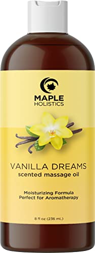 Vanilla Sensual Massage Oil For Couples - Irresistible Full Body Massage Oil With Jojoba Coconut And Sweet Almond Oil With Dreamy Vanilla Scent For Complete Relaxation - Non Gmo Gluten Free And Vegan #TOP8