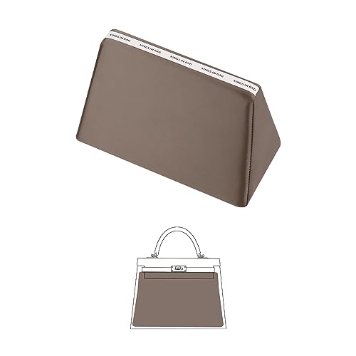 KINGS IN BAG Almofada de bolsa para Kelly 25 bolsas, enchimento de bolsa de cetim para bolsas de luxo, almofada interna macia com espuma viscoelástica para armazenamento de bolsa (cinza Etoupe, KE 25