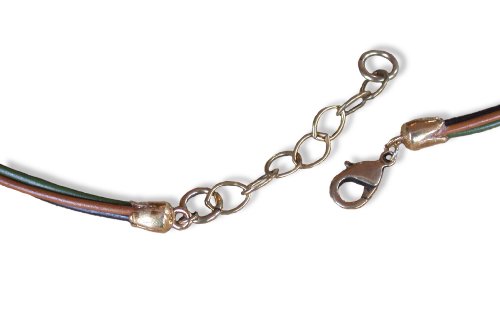 Elaine Coyne Collectible Artwear Verdigris Patina Large Brass Sand Dollar Pendant on Expresso Leather - USA Made3