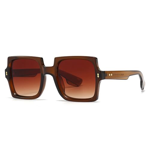 Lunettes de soleil carrées rétro hommes femmes verres dégradés mode punk