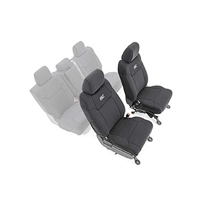 Rough Country Front Neoprene Seat Covers For 2014-2021 Toyota Tundra - 91026A , Black