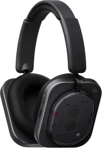 Image of CMFF Headphones (1) Hybrid Active Noise Cancelling Headphones, Wireless Over-Ear Headphone with 6 Mics, 81Hrs Playtime, Hi-Res Audio, KLF-Tuned, Spatial Sound, Comfort Fit & Fast Charging Knight Black