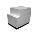 Best Master Poplar Wood Right-Facing Bedroom Nightstand in White/Black