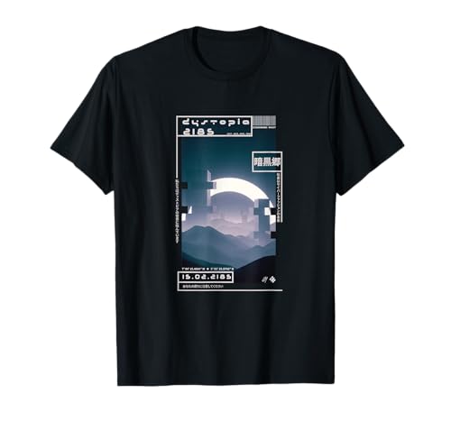 Techwear Cyberpunk Streetwear Distopía Japonesa 2185 Camiseta