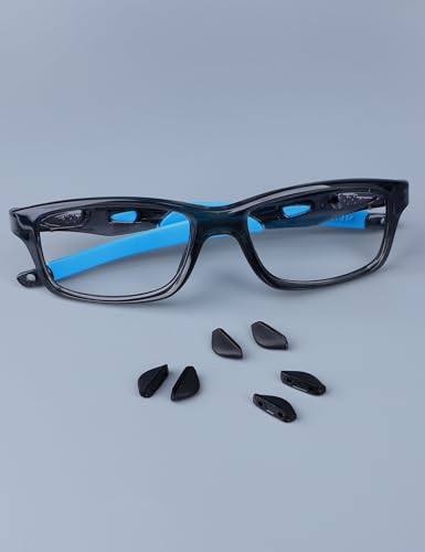 Image of 3 Pairs Ultra Soft Silicone Eyeglass Nose Pads for Oakley Crosslink /Badman OO6020 /Valve New 2014 /Turbine /Cohort OO9301 /Fives Squared, Push-in Anti-Slip Glasses Nose Piece Replacement Kit Black