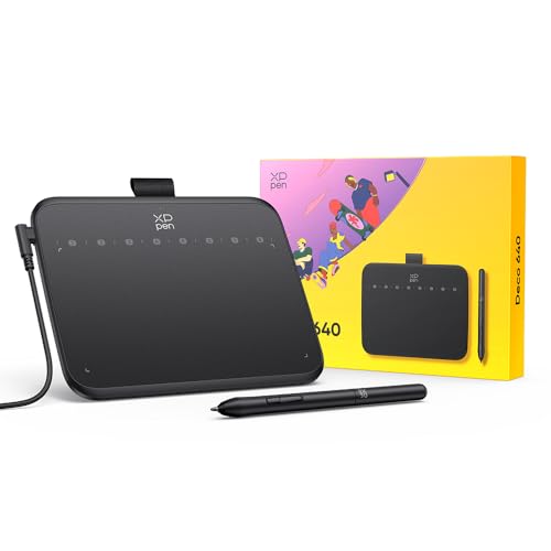 XPPen Deco 640 Grafiktablett 6x4 Zoll 16384 Druckstufen 60 Neigungsunterstützung Geeignet für OSU Videobearbeitung Unterzeichnung