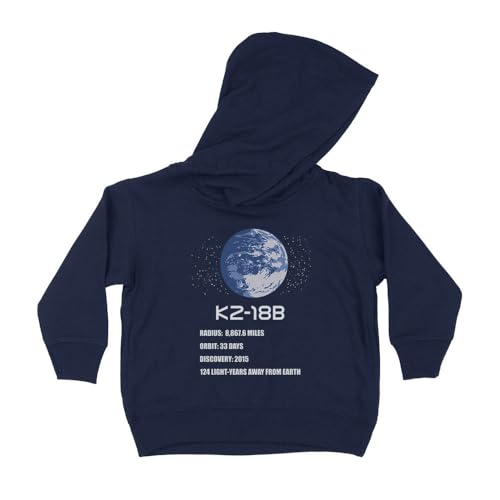 Planet Info K2-18B Kids Hoodie Sweatshirt Toddler 5T Navy