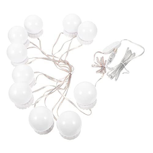 SOESFOUFU 1juego Luces Led De Maquillaje Dimmables Ventosas Bombillas Para Espejo Iluminación Para Baños y Dormitorios Diseño Elegante y Moderno Compatible Usb