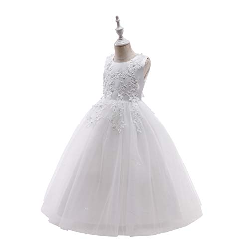 Weileenice Little/Big Girls Lace Bridesmaid Dress Flower Kid Wedding Ball Gown Toddler Princess Pageant Evening Dresses3