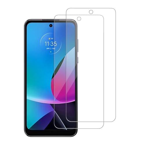 Heenjer 2 Pack for Motorola Moto G Play (2023) / XT2271 Screen Protector Tempered-Glass Micro-curved Edges Case Friendly Bubble Free HD Clear Easy Installation