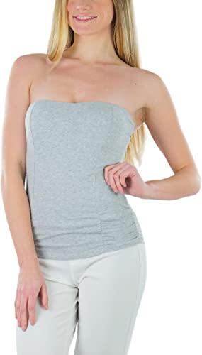 Image of ToBeInStyle Women's Cotton-Spandex Blend Stretchy Tube Top