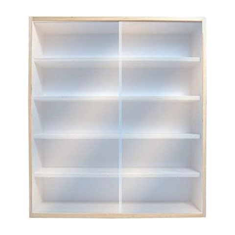 Alsino Vitrine für Ihre Schätze Sammelfiguren Steine - 50 cm Breit 58 cm Hoch 5 Fächer V-17.50 - aus Deutscher Holzmanufaktur - Setzkasten Holz Cover