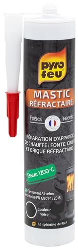 Masilla refractaria cartucho 310 ml para sellado de estufas y chimeneas