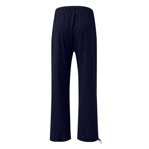 Summer Cotton Linen Pants Women High Waisted Drawstring Baggy Palazzo Pants Casual Adjectable Wide Leg Trousers4