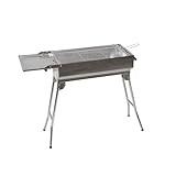 Mangal Grill "Vesuv" aus Edelstahl mit Kohlenkorb - Schaschlikgrill - Premium Mangal Grill - Robuster Holzkohlegrill für ein einzigartiges Grillerlebnis