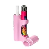 The Clinger - Smell Proof, Crush Proof, Cigarette Tube, Portable, Lighter Case Which Attaches to Your Bic or Clipper Lighter! (Pink)