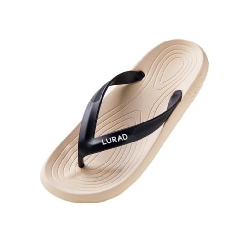 [EWXCYLDC] V[V[YA Summer Couple Flip Flops - Clip On Beach Sandals for Men & Womenfor Outdoor & Vacation(Beige,39EU)