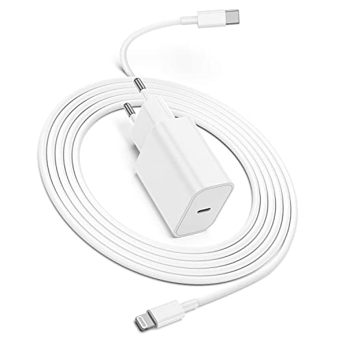 Carga rápida para iPhone, [Certificado MFi] Cable Cargador para iPhone 13 de 2 m con Enchufe de Cargador USB C de 20 W para Apple iPhone 13 13 Pro 13 Pro MAX 12 12 Pro 12 Pro MAX 11 X XS XR 8 Plus Cover