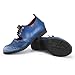 TMA EYES & MAiA Womens Leather Fashion Shoes with Breathable Lace-up Low Heel with Bare Instep Casual Shoes(Blue,10)