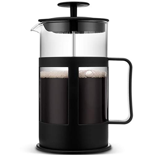 Image of French Press Coffee Maker, Heat Resistant Borosilicate Glass Coffee Pot Percolator, Coffee Brewer with Filtration, Tea Maker Filters, 11 OZ, 350ML, 1 or 2 Cup