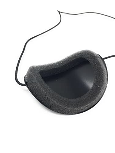Hilco-Eye-Patch-Adult-Large-Black-Vinyl-Strap-Ophthalmic-Injury-First-Aid-Foam