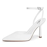 Closed Toe Ankle Strap Heels Women Pumps Pointed Toe Heeled Sandals for Women Stiletto Wedding Dress Shoes