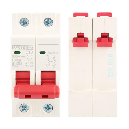 Wyłącznik Nadprądowy 2P 10A DC 500V, Miniaturowy Automat Przeciwprzeciążeniowy DZ47-63Z, Zabezpieczenie Elektryczne