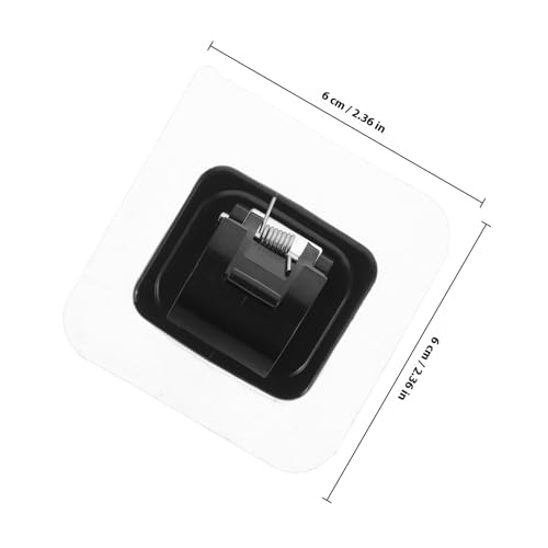 EXCEART Support de Tringle à Rideau Noir Auto-adhésif 6pcs en Abs et Acier, Fixation sans Perçage Fiable pour Tringle Jusqu'à 2,2 Cm, la Cuisine et Salle de Bain – vue 2