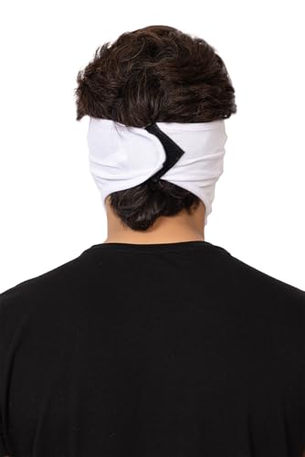 Image of Gajraj Unisex Cotton Anti Pollution Dust Sun Protecion Full Face Cover Mask with Air Filter Mesh and Visor (White) (Mask with Air filter and Visor)