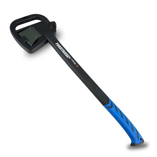 FORSTRIESE® Axt 72cm | Vibrationsarme Spaltaxt inkl. Klingenschutz | Beil aus hochwertigem Non-Break Fiberglas-Kunststoff zum Holz spalten | Teflon Beschichtung & ergonomischer Griff | TimberX70
