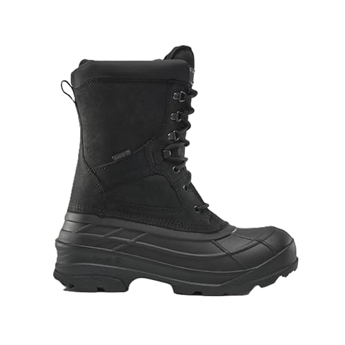 Image of Kamik Nation Plus Snow Boot - Waterproof Winter Boots for Men - Insulated Men's Snow Footwear - High-Traction Grip Work Shoes - Lace-Up Closure with Midfoot Hook & Strap