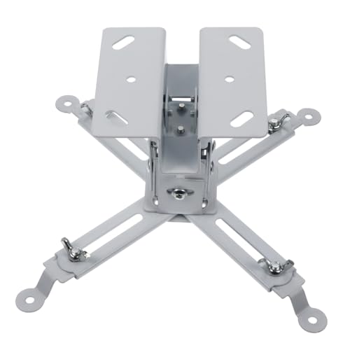 HIAKDOFT Supporto Proiettore Soffitto Regolabile in Acciaio Carbonio Resistente Anticorrosione Staffa Parete Inclinabile per Videoproiettore