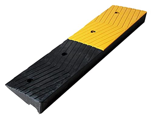 Rampas para vehículo 100x20x6 cm negro y amarillo miniatura 1