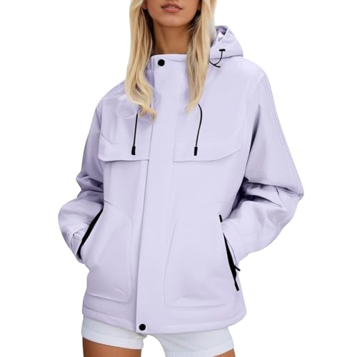 Chaqueta impermeable de mujer para senderismo y días lluviosos en la montaña