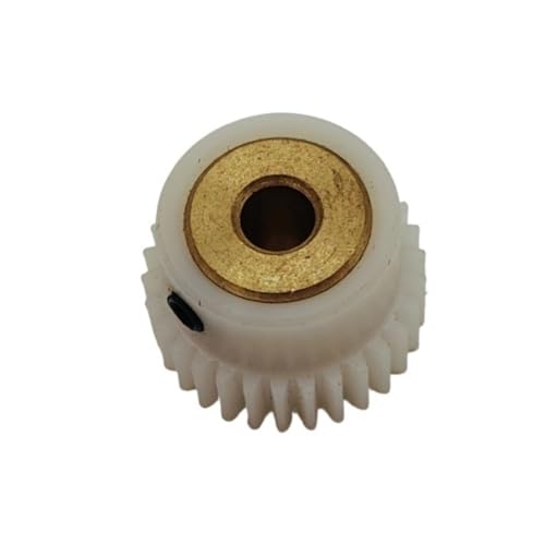Cylindrical Drive 1pcs Plastic 0.8M 46T Straight Teeth Spur Gear with Copper Sleeve 0.8 Module 46 Teeth Step Cylindrical Gear 5mm Teeth Thickness Rack Machinery(4MM BORE)