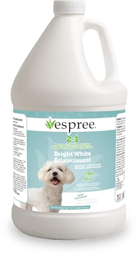 Espree Bright White Whitening Shampoo & Conditioner for Dogs, Stain-Removing, Brightening Formula...