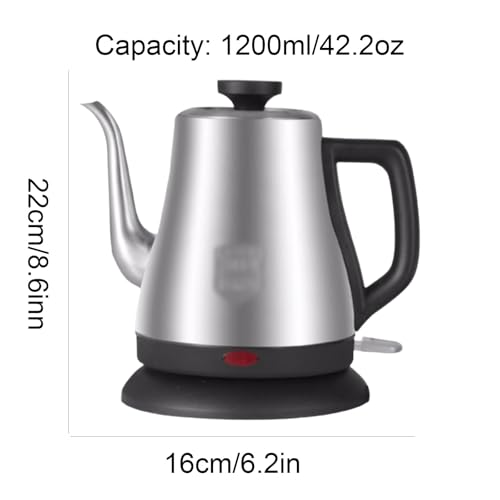 Hervidor eléctrico acero inoxidable boca ancha 1.2L miniatura 2