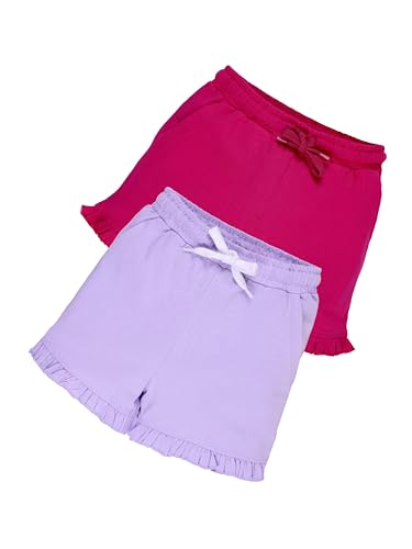 Image of KiddoPanti Girls 100% Cotton Bottom Hem Frill Hot Shorts