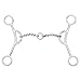BAR H EQUINE Western Argentine Gag Bit Twisted Copper Wire Mouthpiece with Life Saver Link