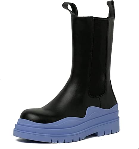 SANIOOOI ���f�B�[�X �v���b�g�t�H�[�� �`�F���V�[ �u�[�e�B�A�t�@�b�V���� �~�b�h�J�[�t�u�[�c �`�����L�[ �_�u���q�[�� ���E���h�g�D �X���b�v�I�� ����, �u���[, 26.0 cm