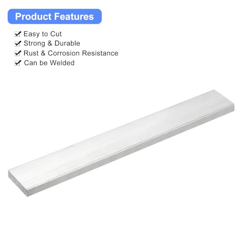 Image of uxcell Square Aluminum Flat Bar, 5 /16 inch Thick 1.4 inch Width 10 inch Length Square Aluminum Bar 6061 Aluminum Flat Plate, 8 x 35 x 254mm T6511 Solid New Mill Stock for Industrial Building