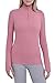 TCA Donna Fusion Maglietta Termica a Manica Lunga da Corsa - Maglia a Collo Alto da Corsa - Dusty Rose (Rosa), S