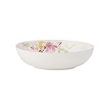 Lieferumfang: 1x Villeroy & Boch Mariefleur Basic Ovale Servierschüssel (26 cm), Material: Premium Porzellan, Farbe: Weiß/Bunt