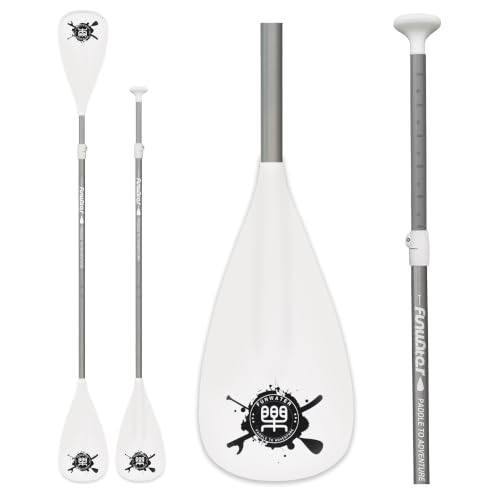 FunWater Sup Paddel Stand Up Paddle Ajustable 3 o 4 Piezas Flotante Tabla de Remo portátil de aleación – Remo Ligero y Flotante – Duradero y almacenable
