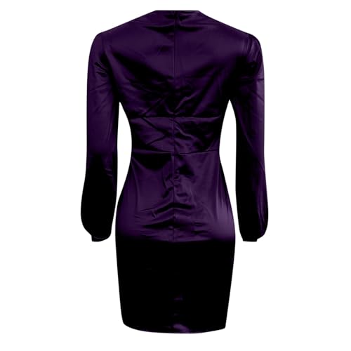 Robe plissée formelle à fermeture éclair fine pour silhouette élancée - 5