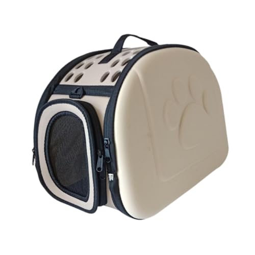 petsola ペット旅行用キャリア 旅行用犬小屋 猫用キャリア ケージ ハンドバッグ ハイキング ウォーキング キャンプ用, シャンパン