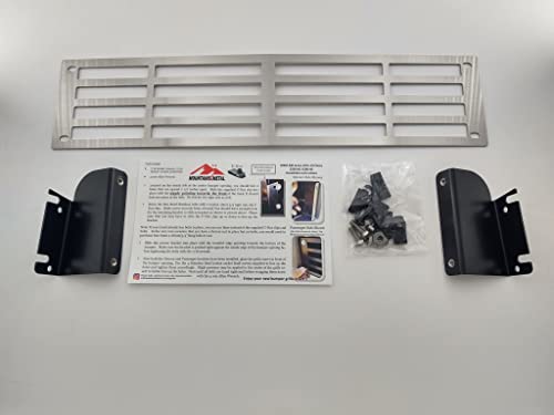 Mountains2Metal Plain Rectangles Brushed Stainless Steel Grille Insert Compatible With 2015-2019 Chevy Silverado 2500 3500 Hd M2M #400-10-3 #TOP5